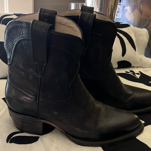 Freebird Leather black boots - Zamora cowboy ankle booties - Picture 6 of 8